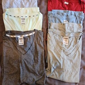 PINK Victoria's Secret Short Sleeve Tees - Multi-Color Pack